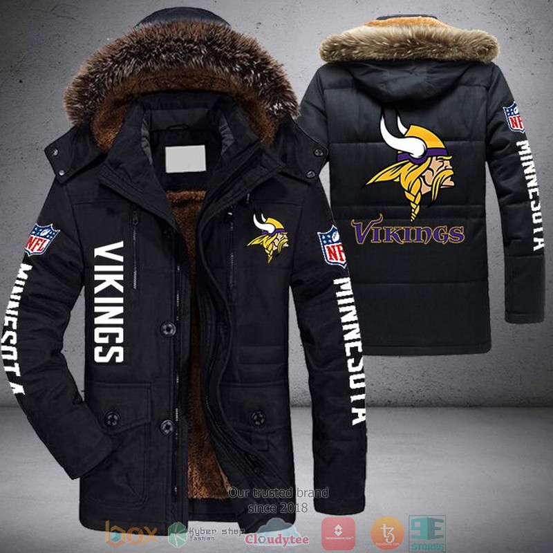 NEW Minnesota Vikings 3D Parka Jacket word1
