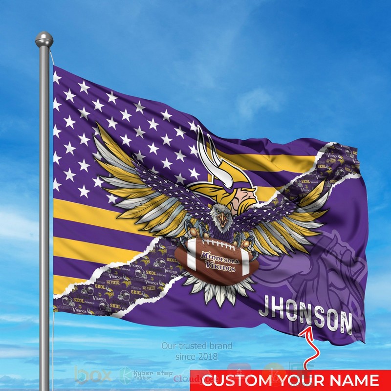 BEST NFL Minnesota Vikings Custom Name Luxury Flag 1 BEST NFL Minnesota Vikings Custom Name Luxury Flag word1