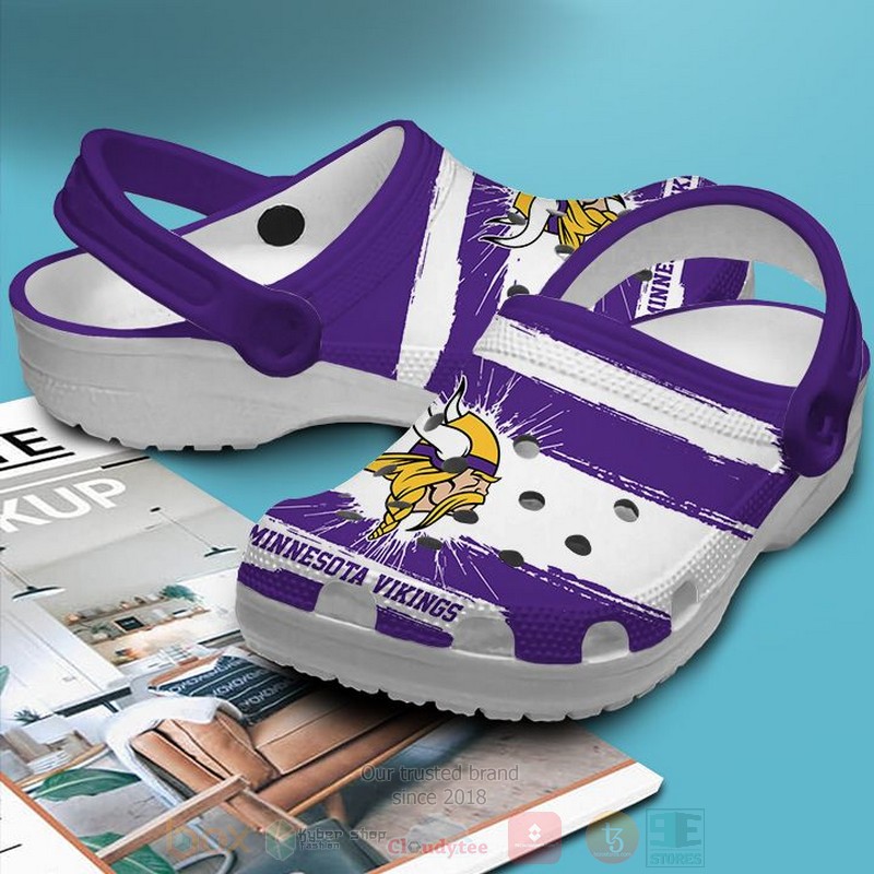 BEST NFL Minnesota Vikings Custom Name White-Purple Crocs Crocband Shoes 3 BEST NFL Minnesota Vikings Custom Name White-Purple Crocs Crocband Shoes word2