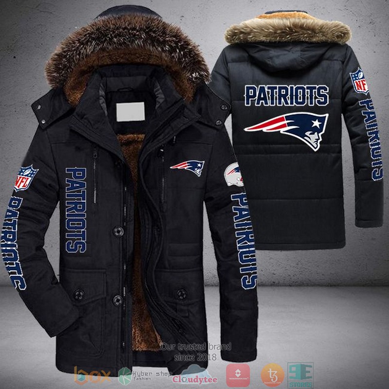 NEW New England Patriots 3D Parka Jacket word1