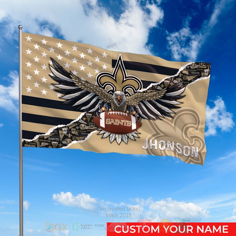 BEST NFL New Orleans Saints Custom Name Luxury Flag 2 BEST NFL New Orleans Saints Custom Name Luxury Flag word3