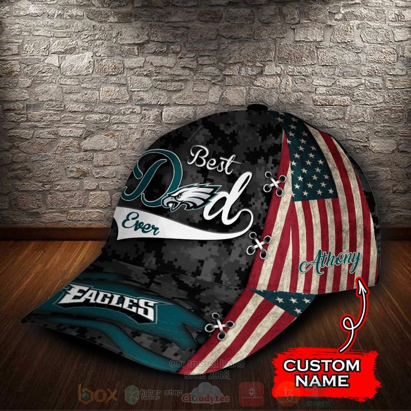 BEST Philadelphia Eagles Best Dad NFL Custom Name Cap Hat 3 BEST Philadelphia Eagles Best Dad NFL Custom Name Cap Hat word2