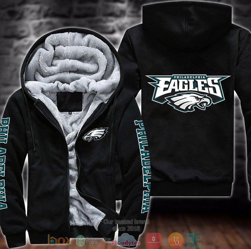 NEW Philadelphia Eagles logo 3D Fleece Hoodie 1 NEW Philadelphia Eagles logo 3D Fleece Hoodie word2