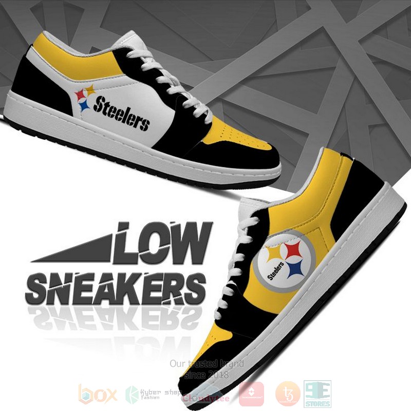 BEST NFL Pittsburgh Steelers Air Jordan Low Top Sneakers Shoes word2