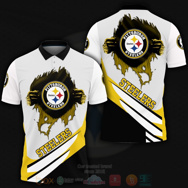 BEST Pittsburgh Steelers 3D Premium NFL Polo Shirt 3 BEST Pittsburgh Steelers 3D Premium NFL Polo Shirt word2