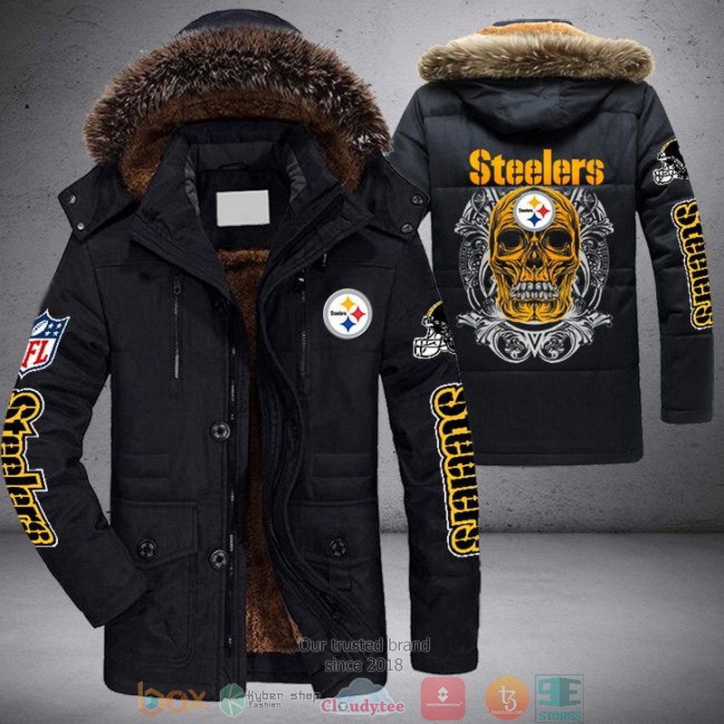 NFL Pittsburgh Steelers Skull Face Parka Jacket