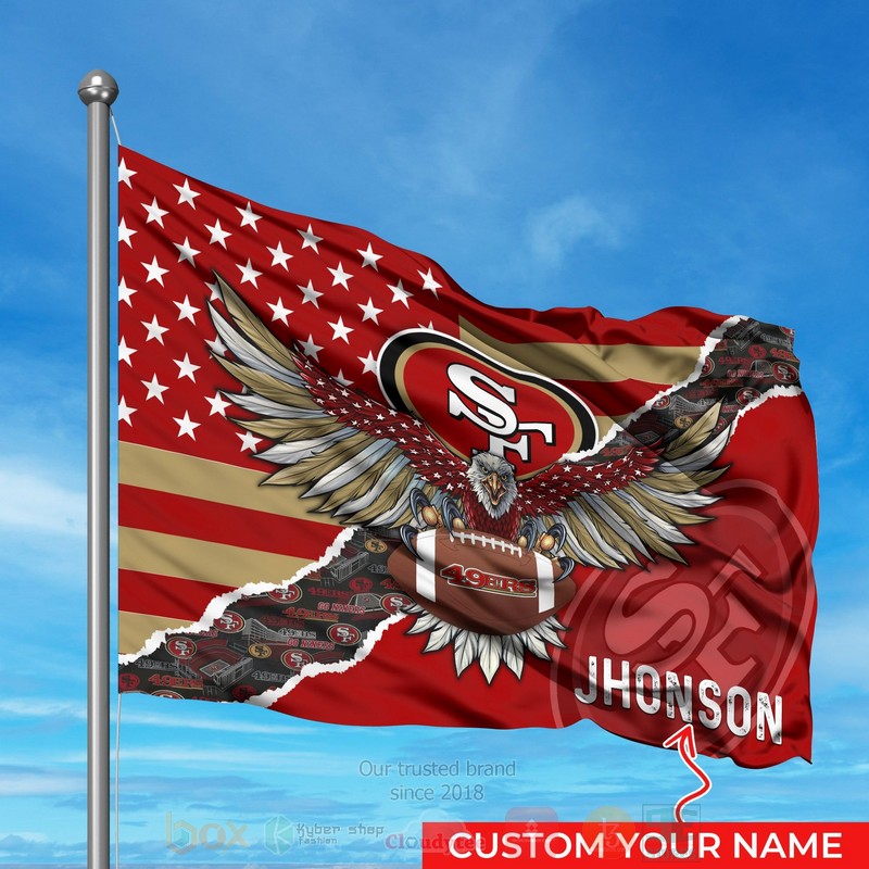 BEST NFL San Francisco 49ers Custom Name Luxury Flag