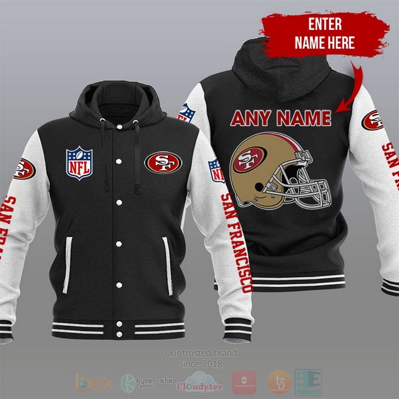 BEST NFL San Francisco 49ers Custom Name 3D Varsity Hoodie Jackets