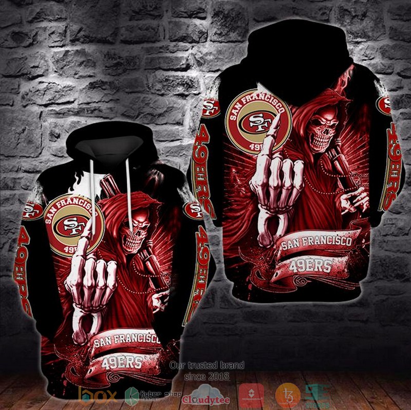 NFL San Francisco 49ers Death God 3d Hoodie word2