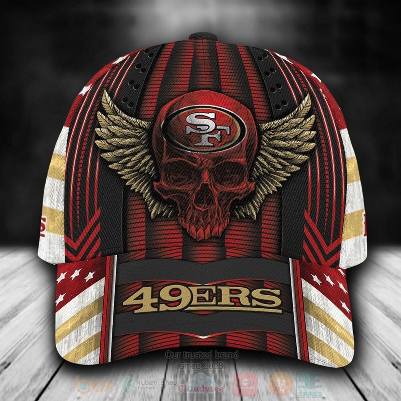 BEST San Francisco 49ers Skull NFL Custom Name Red Cap Hat 9 BEST San Francisco 49ers Skull NFL Custom Name Red Cap Hat word3