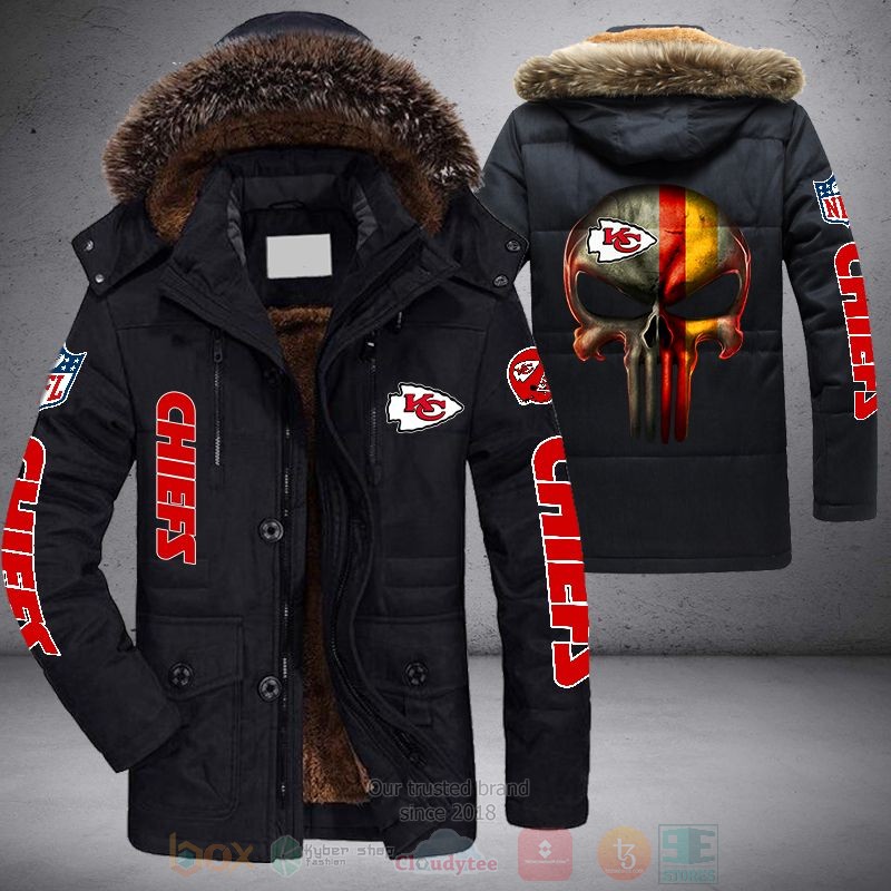 BEST NFL San Francisco 49ers Skulls PunisherParka Jacket Coat