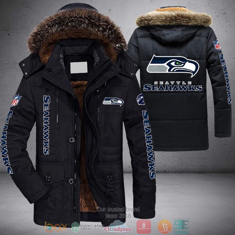 NEW Seattle Seahawks 3D Parka Jacket word2