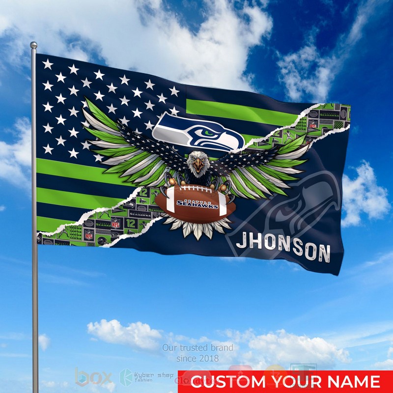 BEST NFL Seattle Seahawks Custom Name Luxury Flag 2 BEST NFL Seattle Seahawks Custom Name Luxury Flag word3