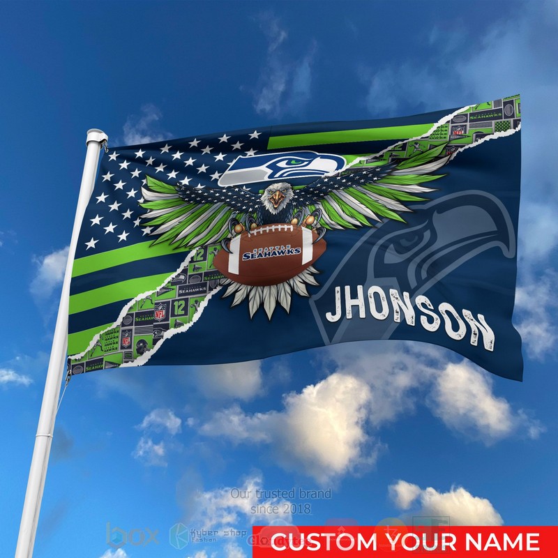 BEST NFL Seattle Seahawks Custom Name Luxury Flag 3 BEST NFL Seattle Seahawks Custom Name Luxury Flag word3