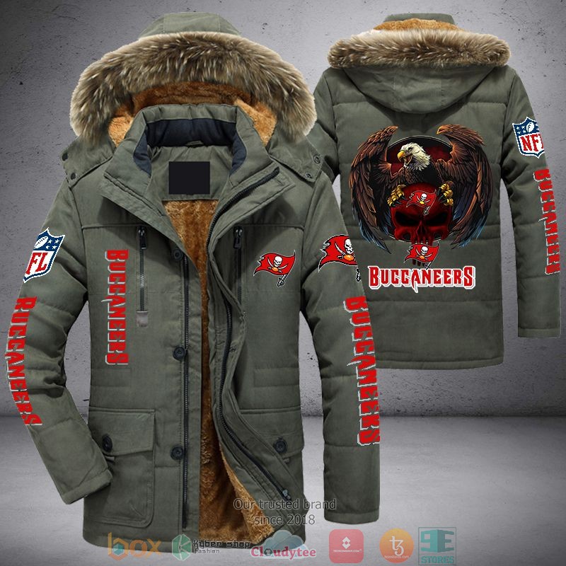 NEW Tampa Bay Buccaneers Logo Eagle Skull 3D Parka Jacket 3 NEW Tampa Bay Buccaneers Logo Eagle Skull 3D Parka Jacket word3