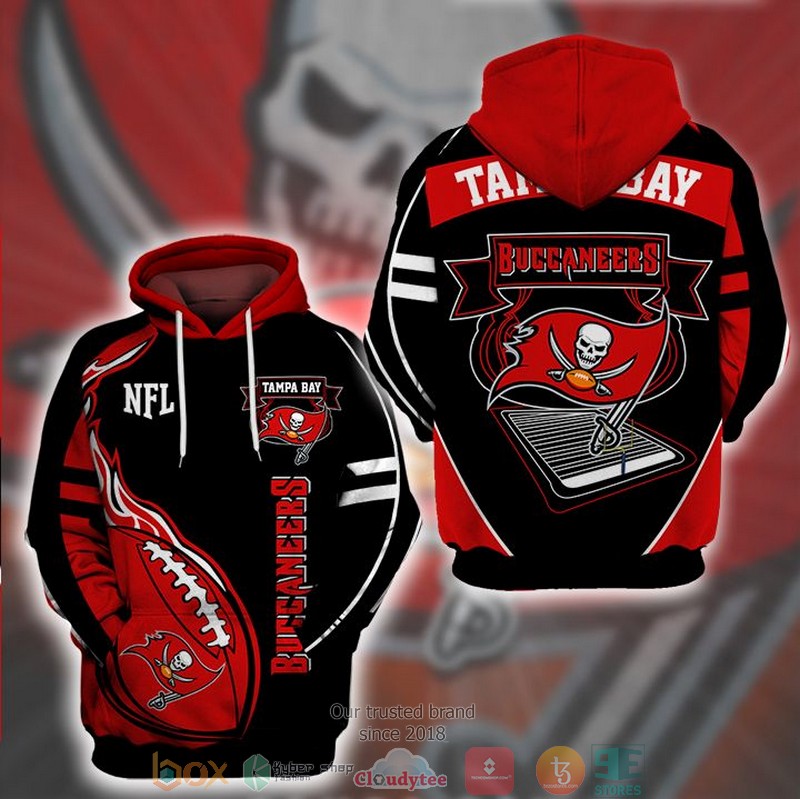 NFL Tampa Bay Buccaneers Rugby Red 3d hoodie