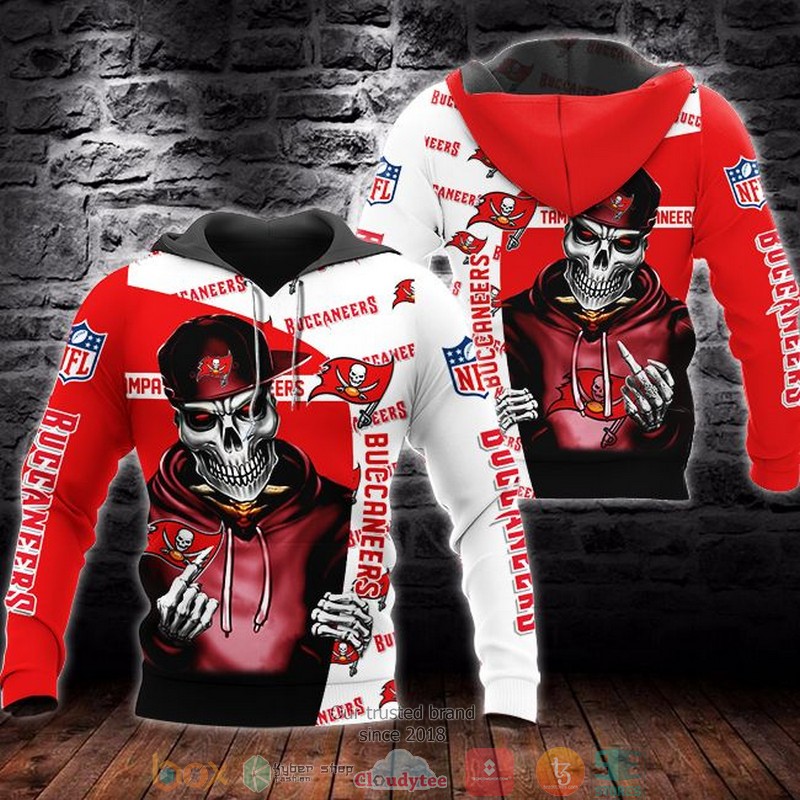 NEW Tampa Bay Buccaneers Skeleton 3D Hoodie
