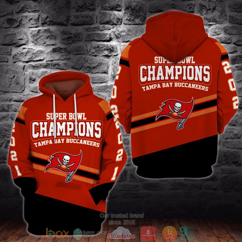 NFL Tampa Bay Buccaneers Super Bowl 2021 3d Hoodie 2 NFL Tampa Bay Buccaneers Super Bowl 2021 3d Hoodie word3