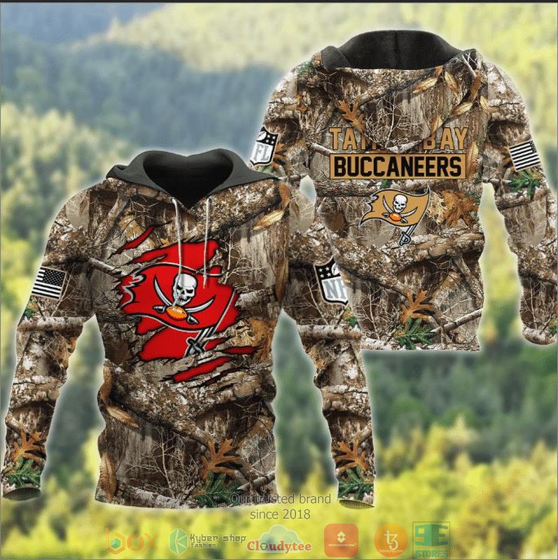 NEW Tampa Bay Buccaneers hunting camo 3D Hoodie 2 NEW Tampa Bay Buccaneers hunting camo 3D Hoodie word2