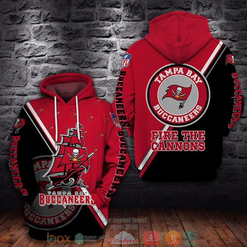 NEW Tampa Bay Buccaneers logo Fire The Cannons 3D Hoodie 1 NEW Tampa Bay Buccaneers logo Fire The Cannons 3D Hoodie word2