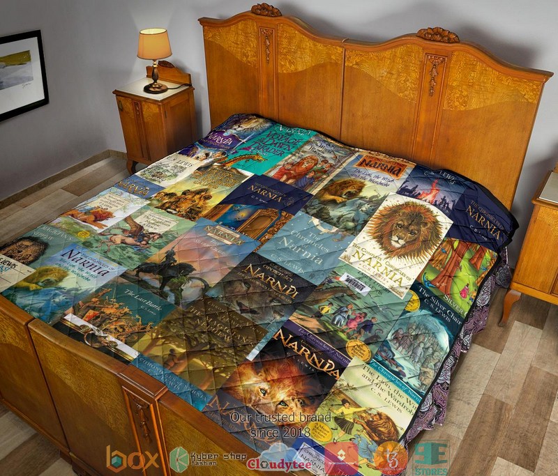 Narnia Book Series Book Covers Quilt word3