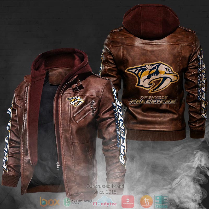 NEW Nashville Predators PU Leather Jacket