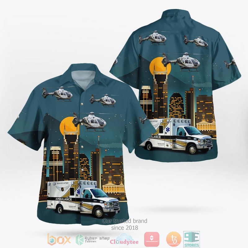 Nashville Tennessee Vanderbilt LifeFlight Ambulance And Eurocopter EC-135T-2+ Hawaiian Shirt 9 Nashville Tennessee Vanderbilt LifeFlight Ambulance And Eurocopter EC-135T-2+ Hawaiian Shirt word2