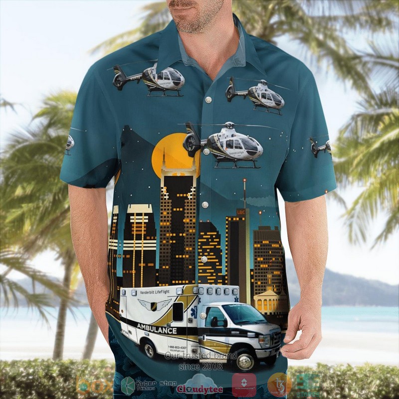 Nashville Tennessee Vanderbilt LifeFlight Ambulance And Eurocopter EC-135T-2+ Hawaiian Shirt 3 Nashville Tennessee Vanderbilt LifeFlight Ambulance And Eurocopter EC-135T-2+ Hawaiian Shirt word2