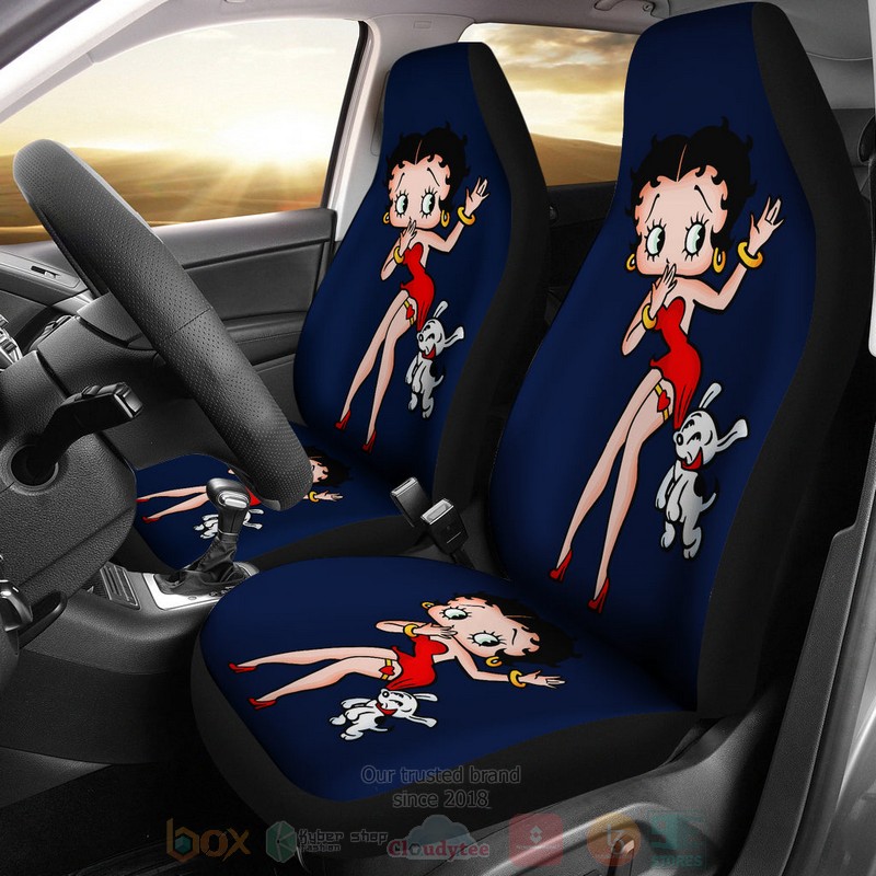 BEST Navy Betty Boop Luxury Car Seat Covers