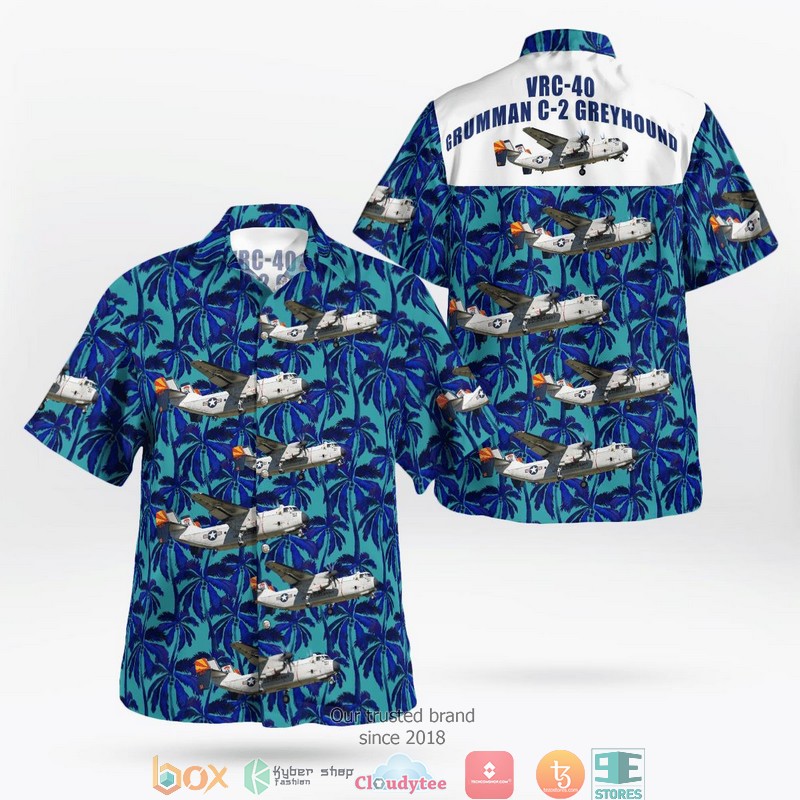Navy VRC 40 Grumman C 2 Greyhound Hawaiian Shirt