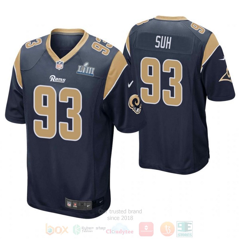 BEST Ndamukong Suh Los Angeles Rams Super Bowl LIII Jersey Football word2