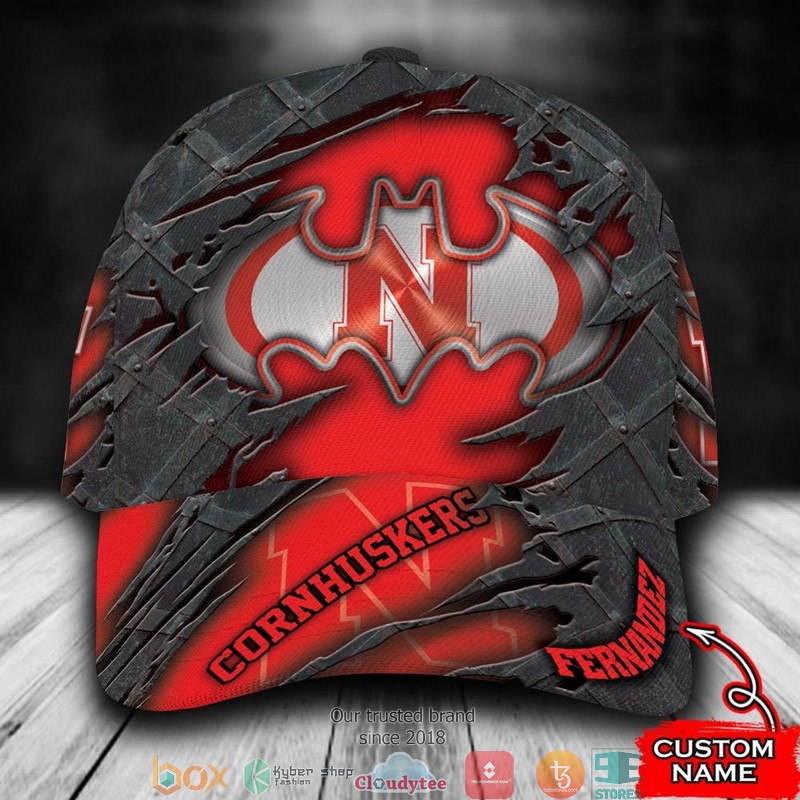 Nebraska Cornhuskers Batman NCAA1 Custom Name Cap word1