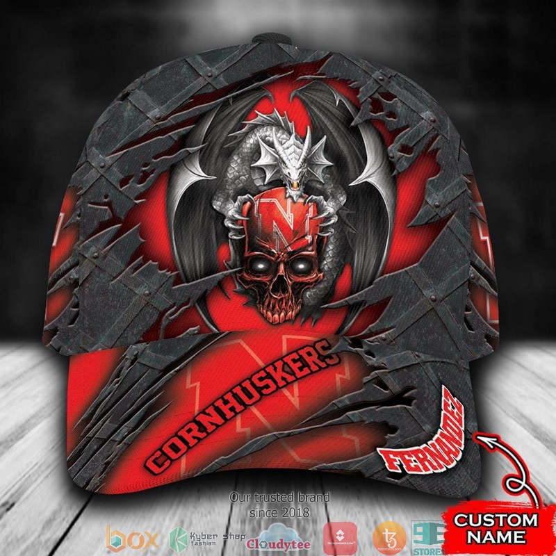 Nebraska Cornhuskers Dragon NCAA1 Custom Name Cap word2