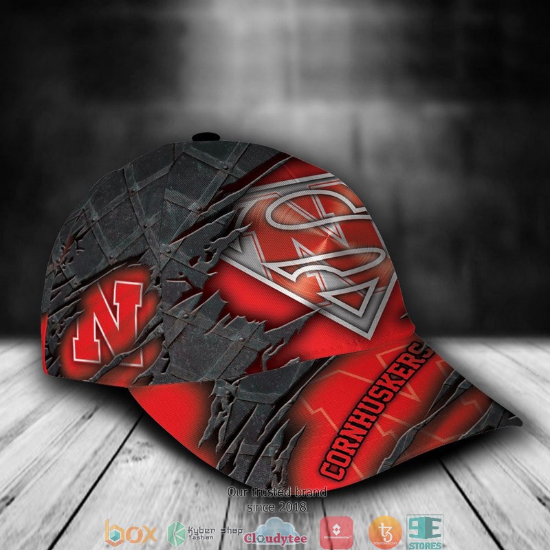 Nebraska Cornhuskers Superman NCAA1 Custom Name Cap 2 Nebraska Cornhuskers Superman NCAA1 Custom Name Cap word3