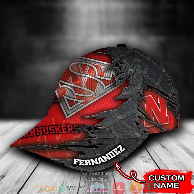 Nebraska Cornhuskers Superman NCAA1 Custom Name Cap 3 Nebraska Cornhuskers Superman NCAA1 Custom Name Cap word3