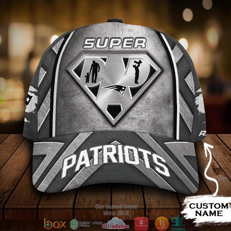 New England Patriots NFL Superman Dad Custom Name Cap word1