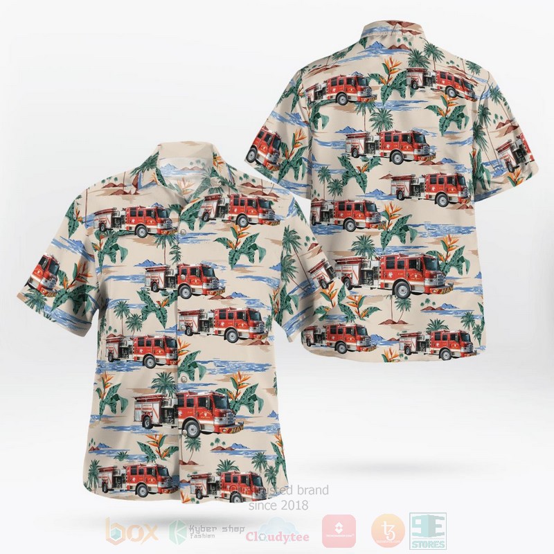 BEST New Market, Alabama, New Market Volunteer Fire Department Engine 415 3D Aloha Shirt word1
