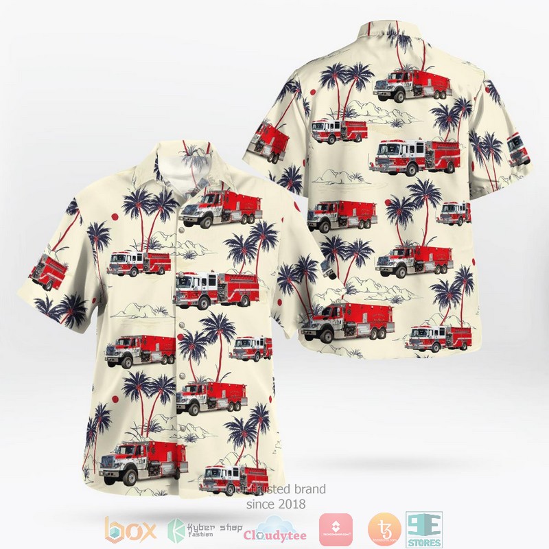 NEW New Midway Maryland New Midway Volunteer Fire Company 9 Aloha Shirt word2