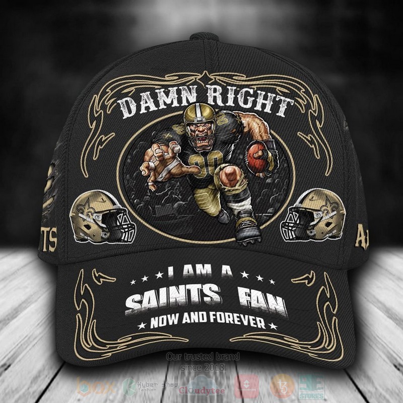 BEST New Orleans Saints Mascot NFL Team Custom Name 3D Cap word1
