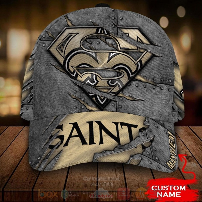 BEST New Orleans Saints NFL Team Superman Custom Name 3D Cap 9 BEST New Orleans Saints NFL Team Superman Custom Name 3D Cap word3