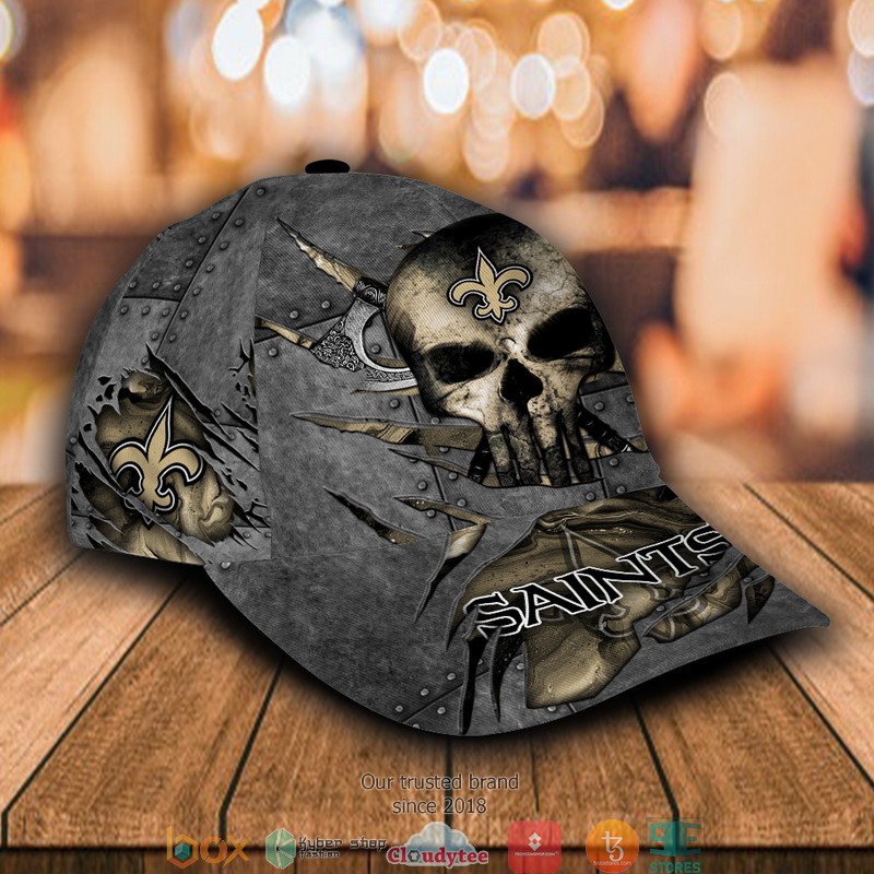 New Orleans Saints Skull NFL Custom Name Cap 2 New Orleans Saints Skull NFL Custom Name Cap word3
