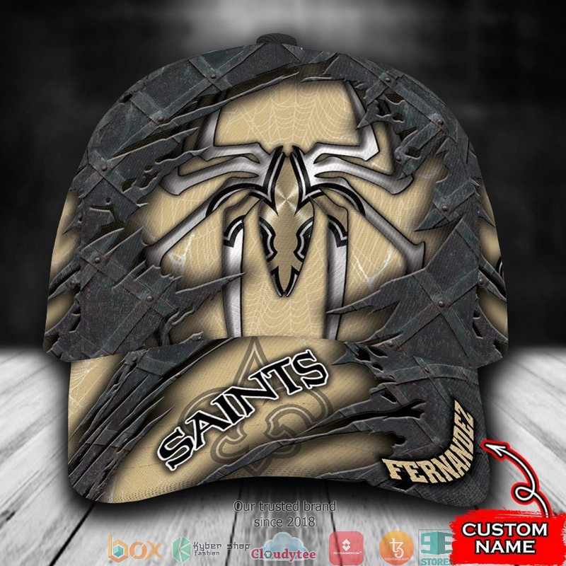 New Orleans Saints Spider Man NFL Custom Name Cap 9 New Orleans Saints Spider Man NFL Custom Name Cap word3