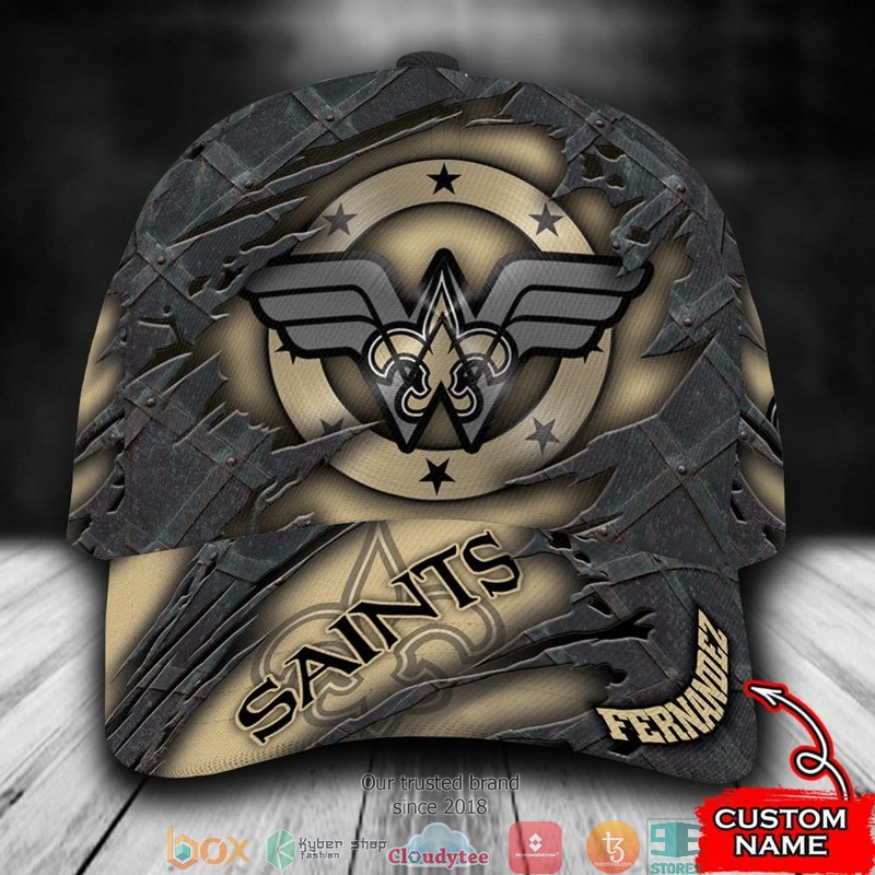 New Orleans Saints Wonder Woman NFL Custom Name Cap 9 New Orleans Saints Wonder Woman NFL Custom Name Cap word1