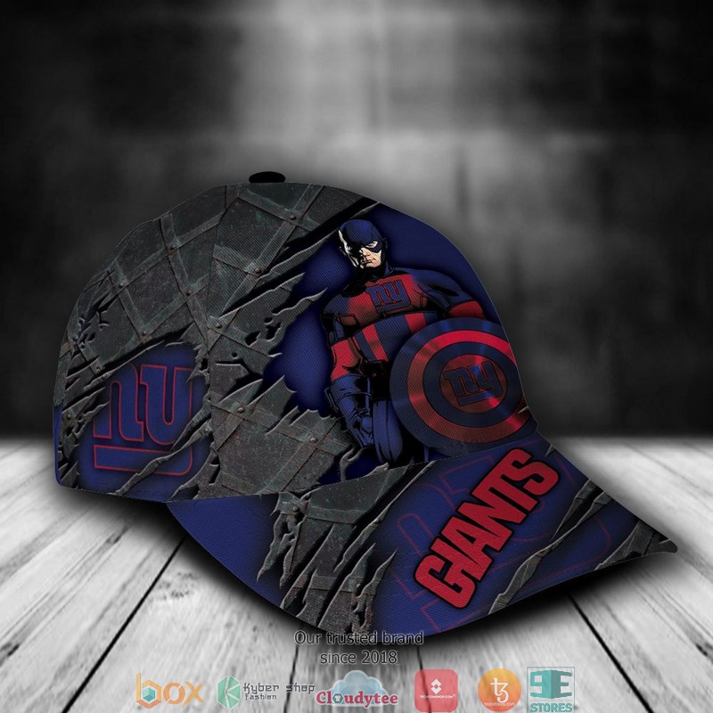 New York Giants Captain America NFL Custom Name Cap 2 New York Giants Captain America NFL Custom Name Cap word1