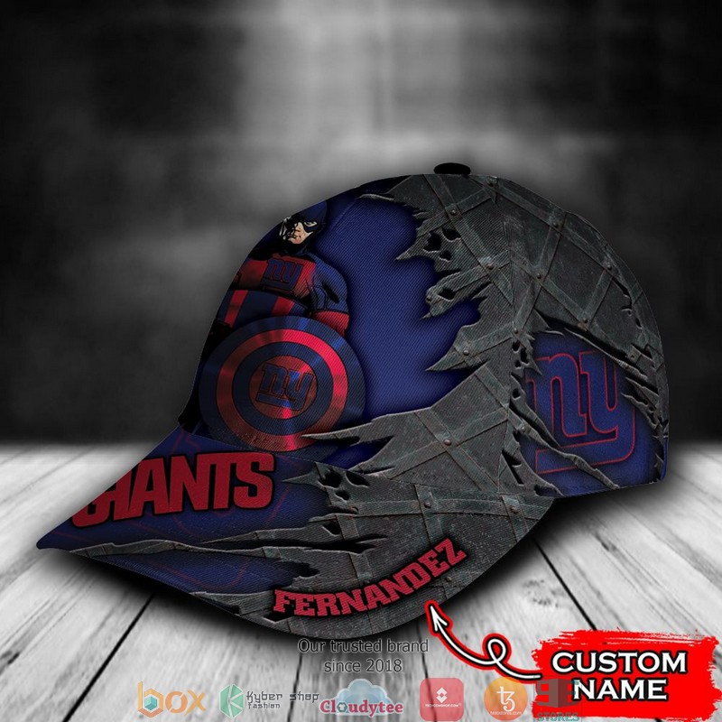New York Giants Captain America NFL Custom Name Cap 3 New York Giants Captain America NFL Custom Name Cap word1