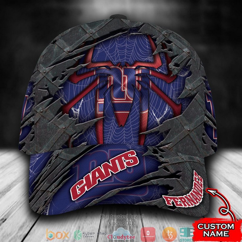 New York Giants Spider Man NFL Custom Name Cap word1