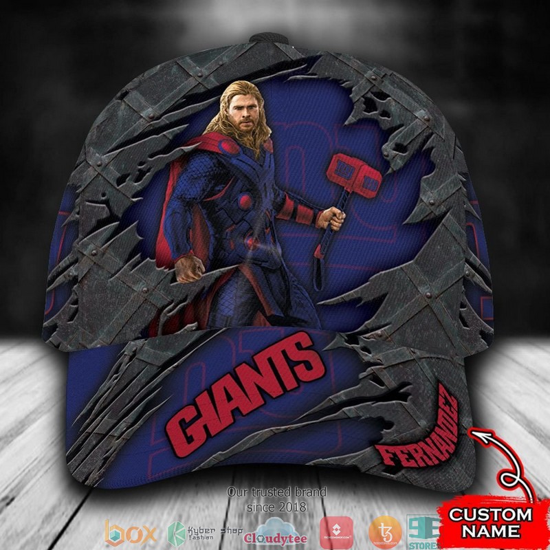 New York Giants Thor NFL Custom Name Cap word1