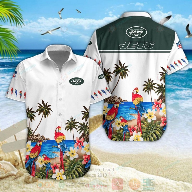 BEST New York Jet NFL Parrot Aloha Hawaiian Shirt