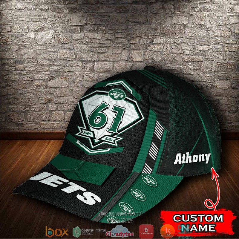 New York Jets Anniversary NFL Custom Name Cap 3 New York Jets Anniversary NFL Custom Name Cap word1