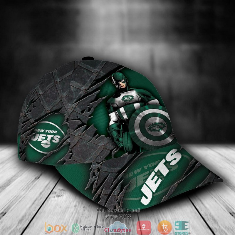 New York Jets Captain America NFL Custom Name Cap 2 New York Jets Captain America NFL Custom Name Cap word3